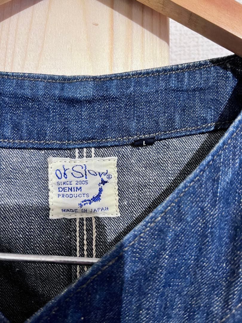 of Slow ノーカラーデニムカバーオール