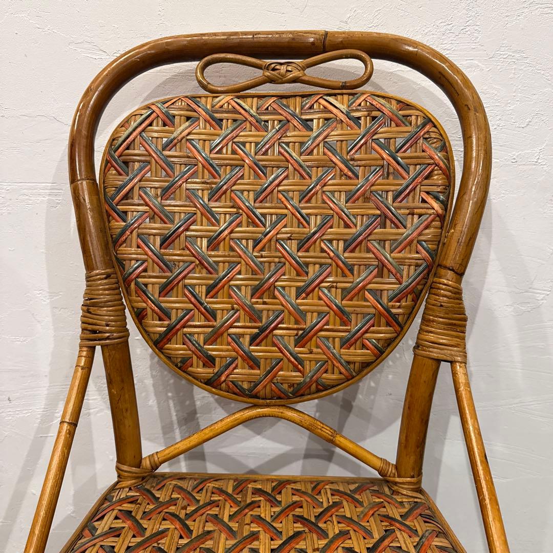 年末年始saleヴィンテージ　カフェチェア　ラタンチェア