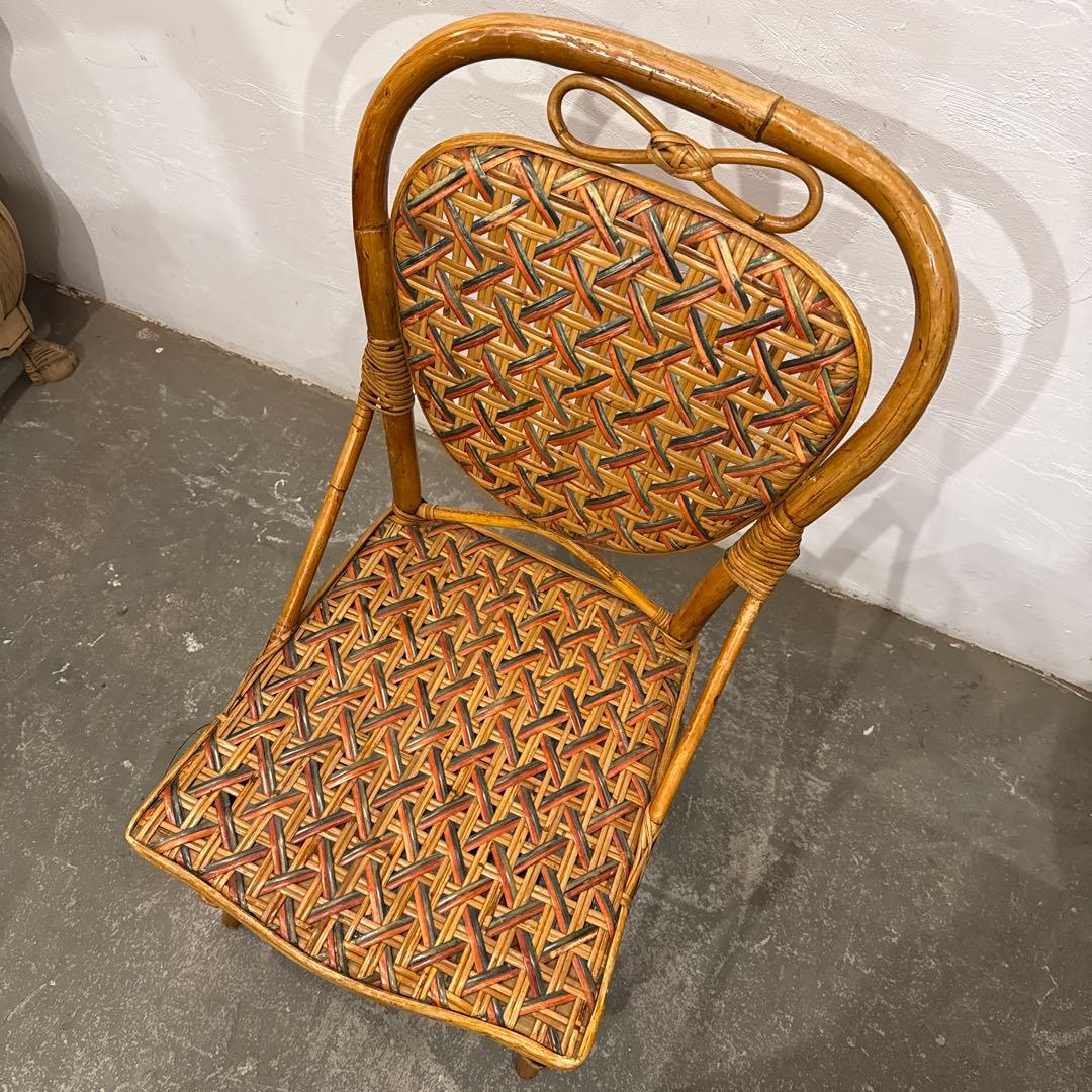 年末年始saleヴィンテージ　カフェチェア　ラタンチェア