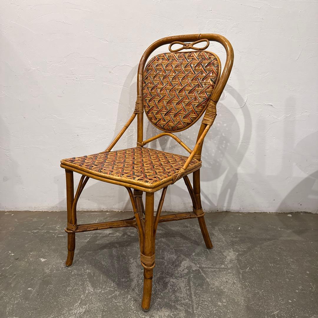 年末年始saleヴィンテージ　カフェチェア　ラタンチェア