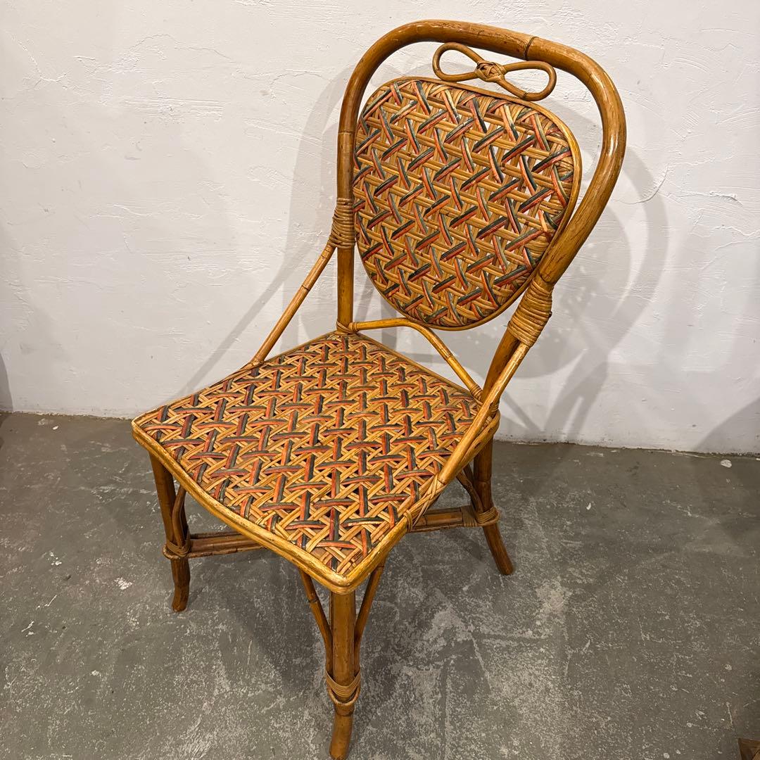 年末年始saleヴィンテージ　カフェチェア　ラタンチェア