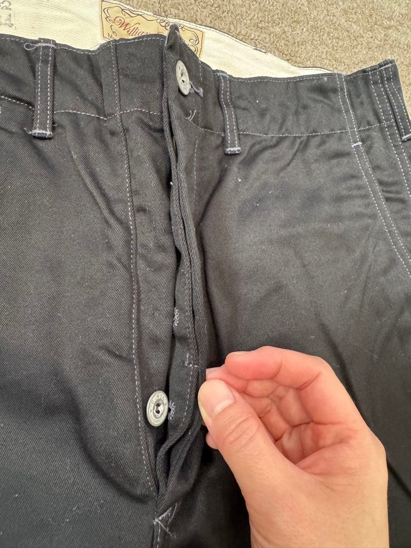 ★美品★バズリクソンズ ウィリアムギブソン ブラック チノパン 32/34