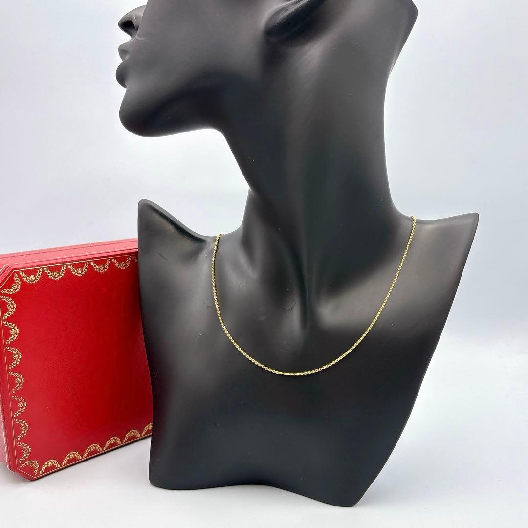 【美品】 カルティエ　イエローゴールド　チェーン　ネックレス　41.7cm