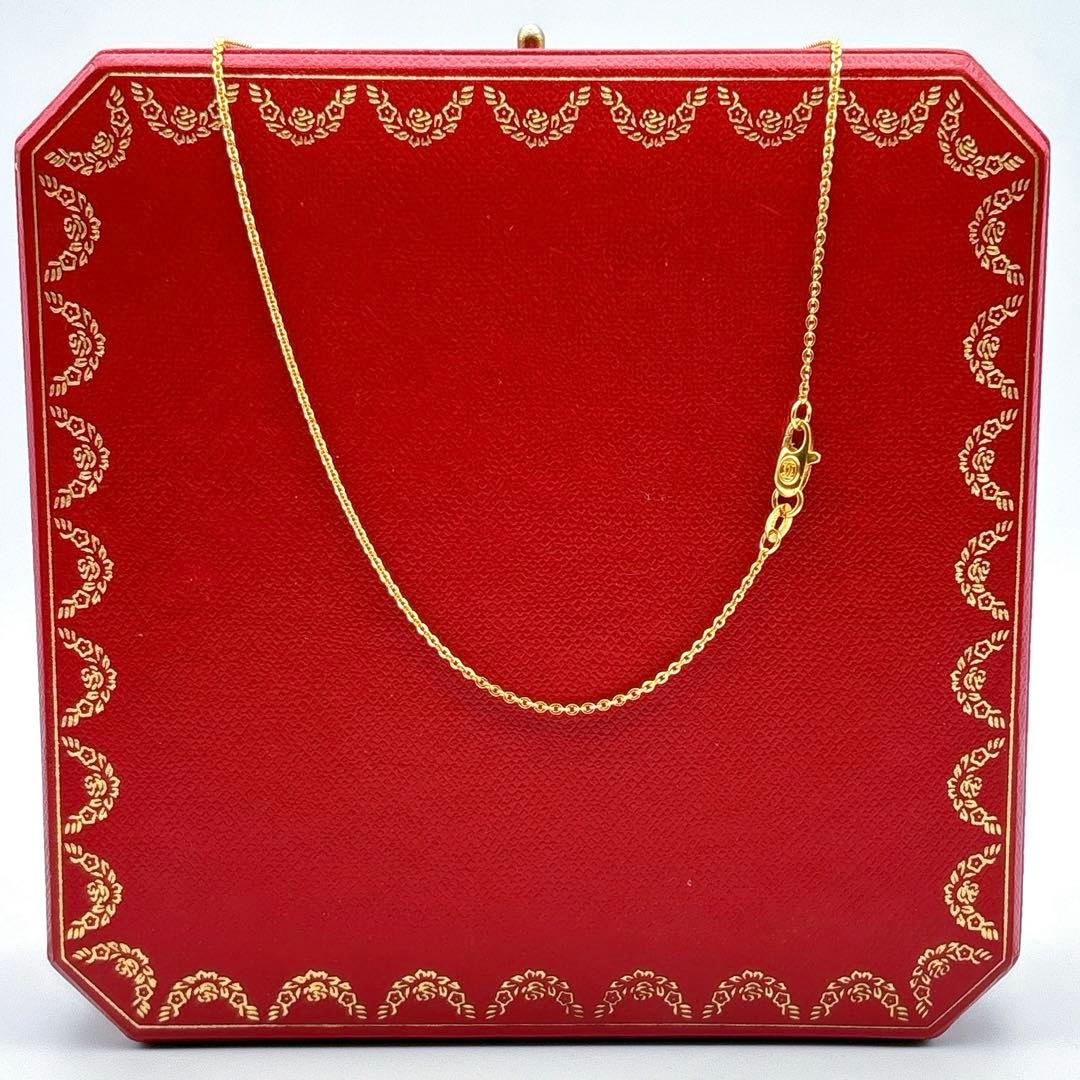 【美品】 カルティエ　イエローゴールド　チェーン　ネックレス　41.7cm