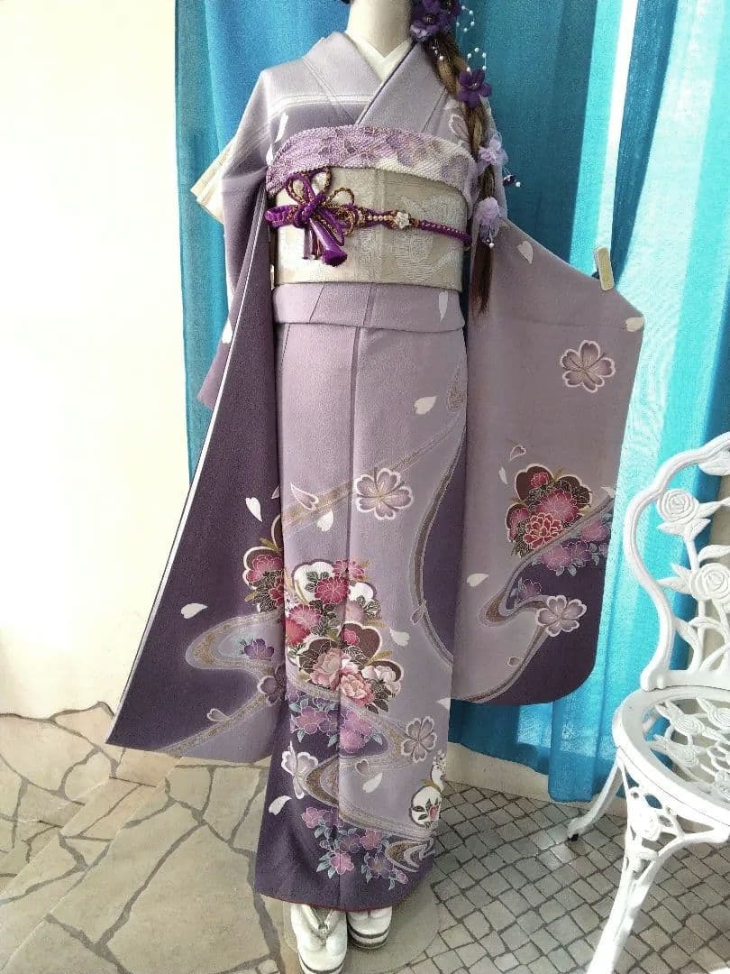 振袖フルセット、やまと誂製振袖、重ね衿、帯揚げ帯締め、袋帯、襦袢、ガード加工