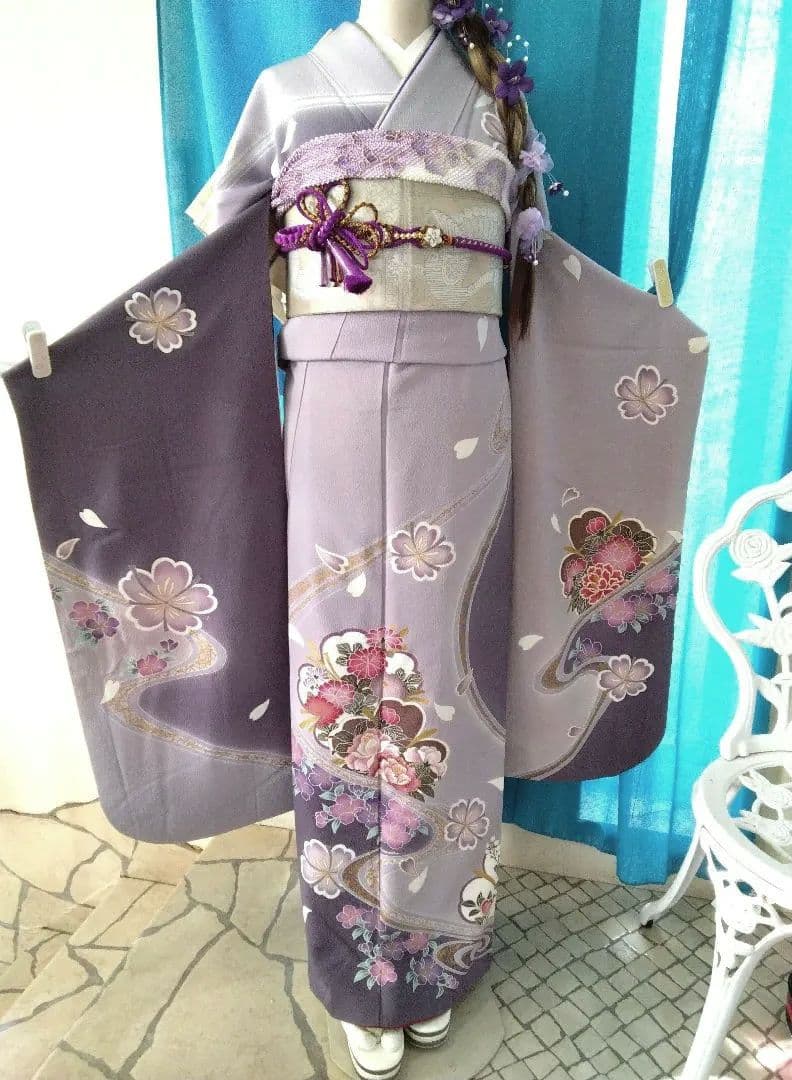 振袖フルセット、やまと誂製振袖、重ね衿、帯揚げ帯締め、袋帯、襦袢、ガード加工