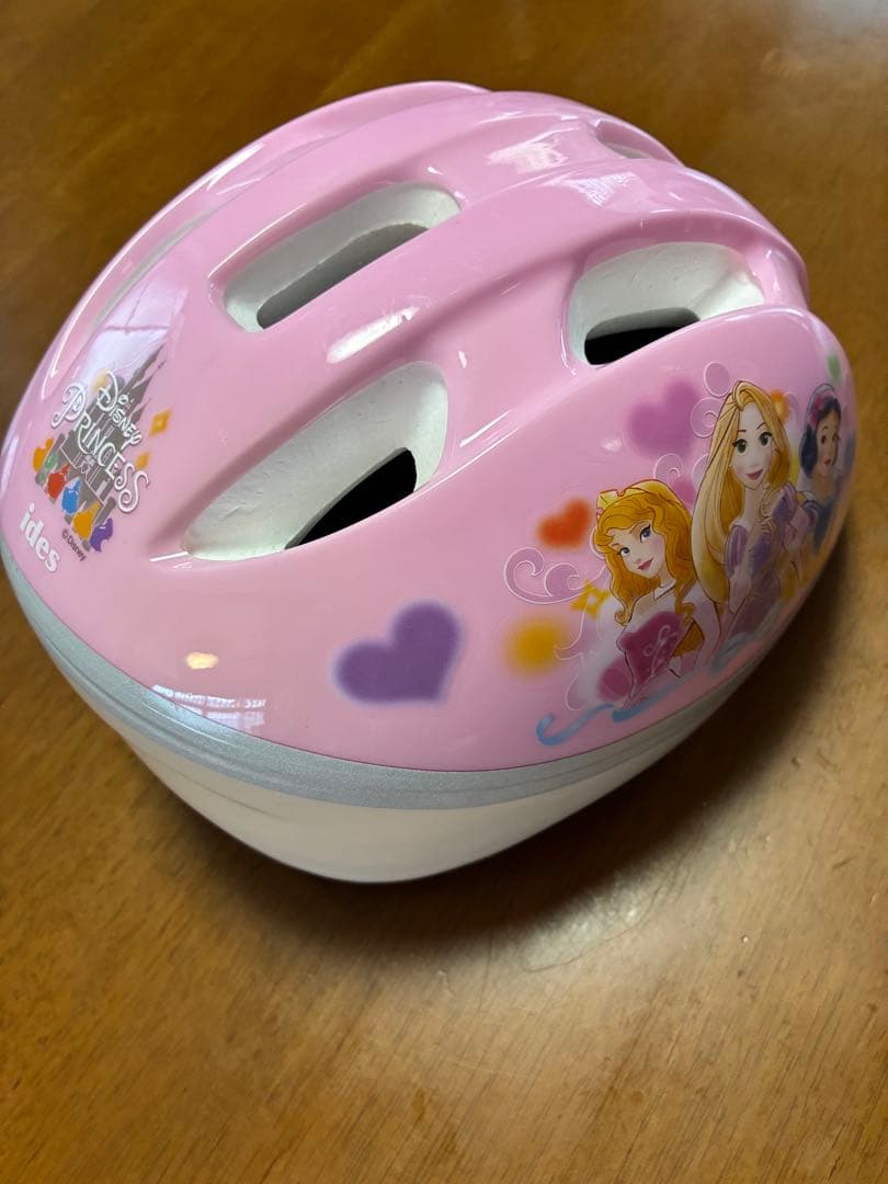 【URA】　ディズニープリンセス 18インチ自転車＆ヘルメット 補助輪付き