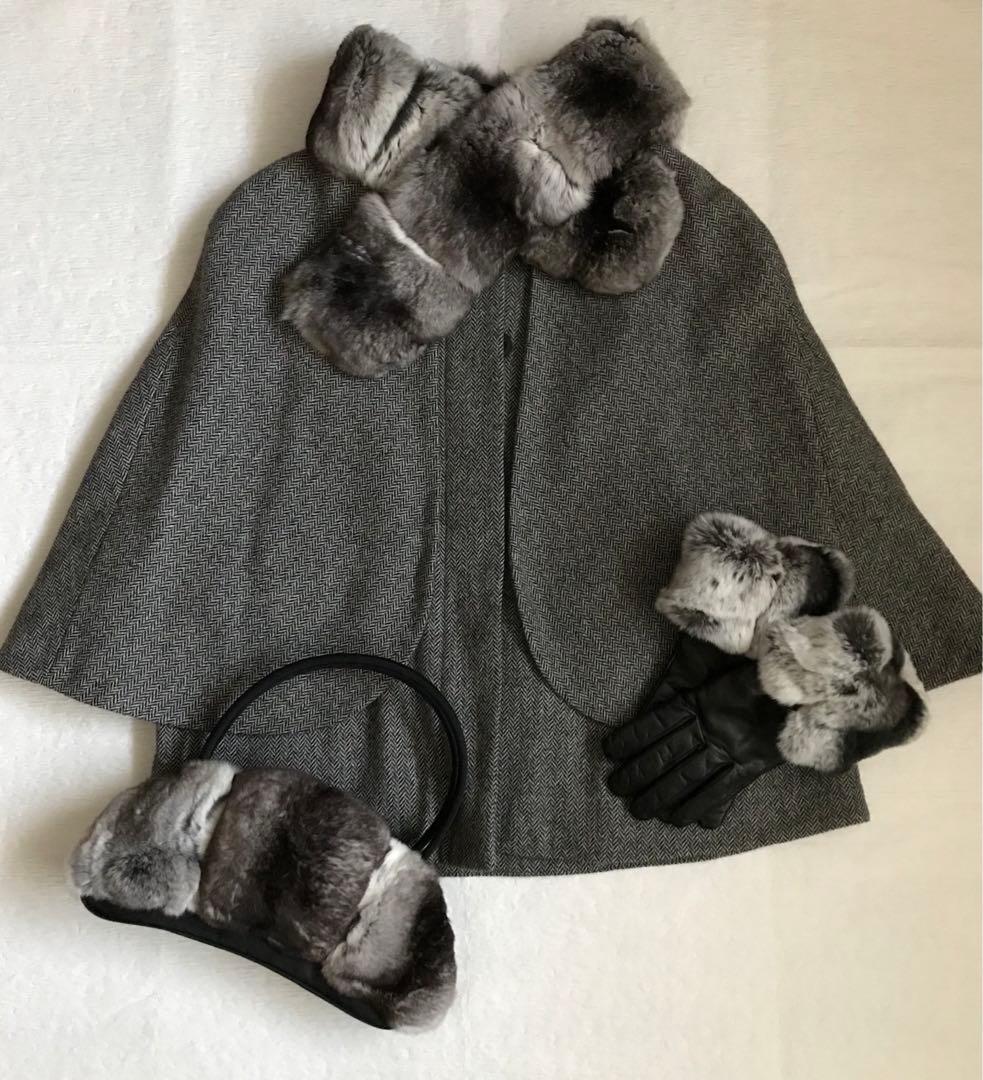 FOXEY フォクシー　上質なチンチラのティペットとバッグのセット