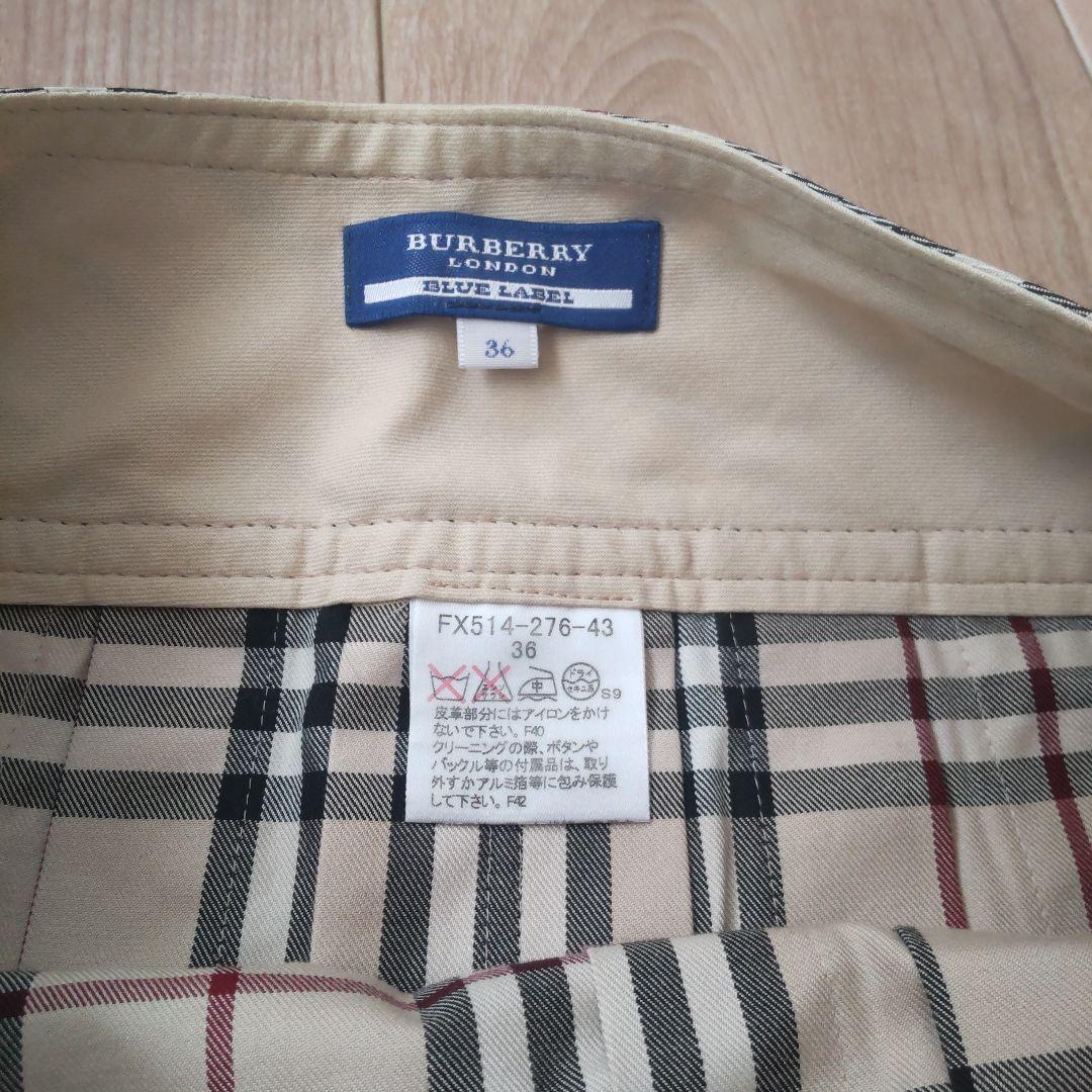 ★BURBERRY BLUE LABELノバチェックプリーツスカート美品★36