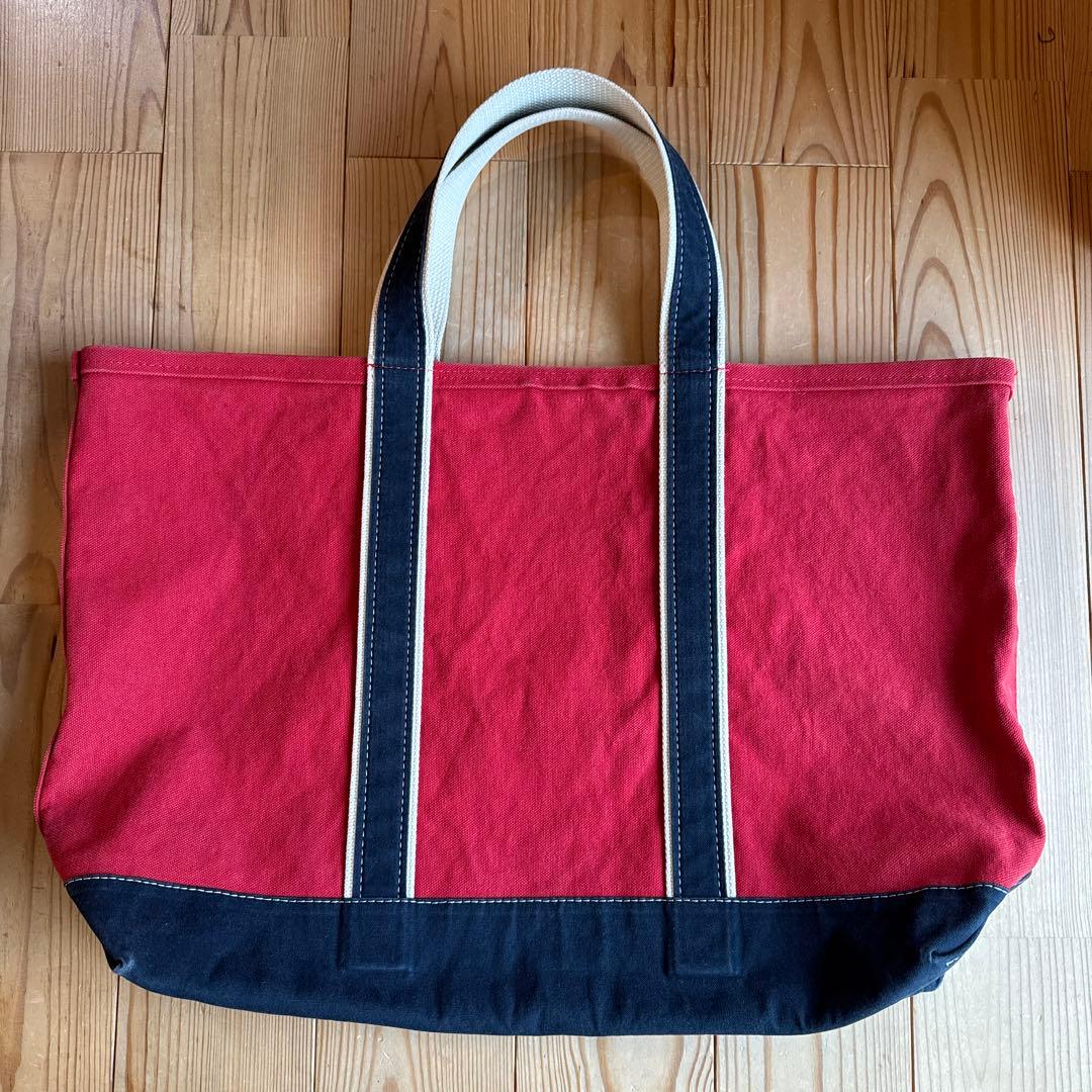 【レア＆極美品】sita paranticaキャンバストートLレッド×ネイビー☆