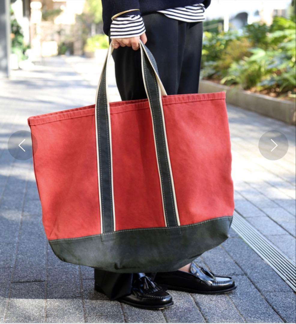 【レア＆極美品】sita paranticaキャンバストートLレッド×ネイビー☆