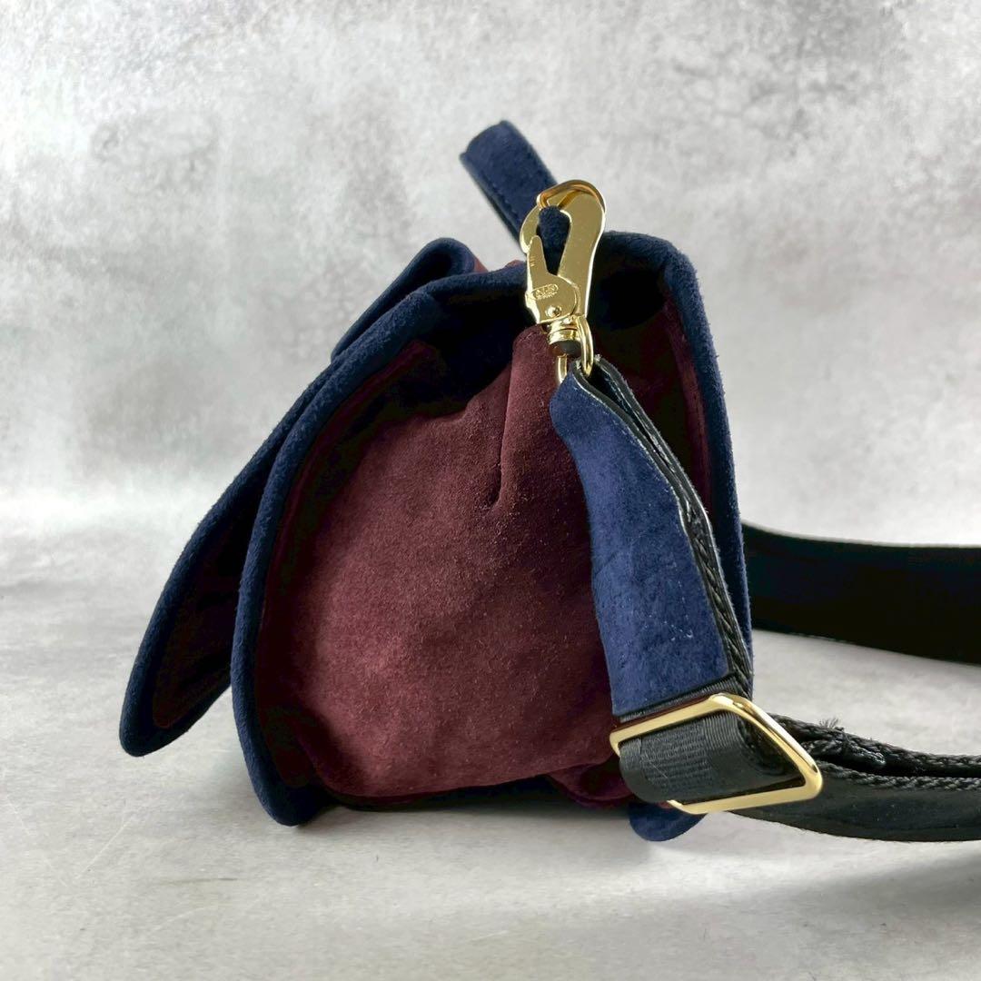 ピエールアルディ アルファ スエード バイカラー ショルダーバッグ 2way