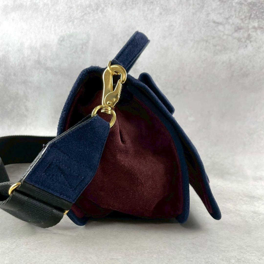 ピエールアルディ アルファ スエード バイカラー ショルダーバッグ 2way
