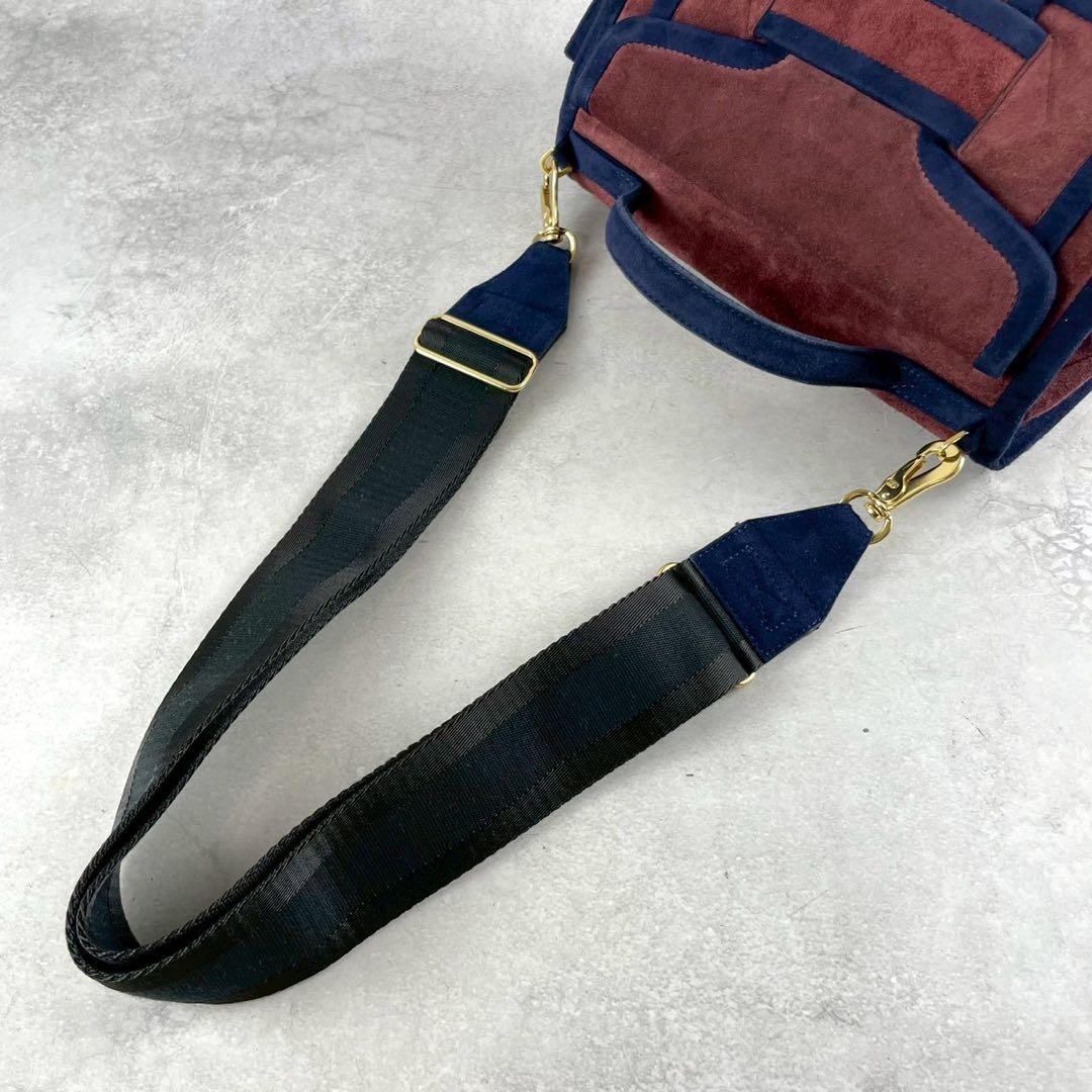 ピエールアルディ アルファ スエード バイカラー ショルダーバッグ 2way