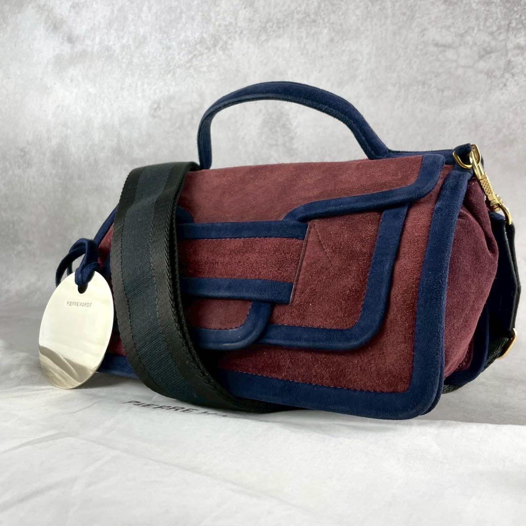 ピエールアルディ アルファ スエード バイカラー ショルダーバッグ 2way