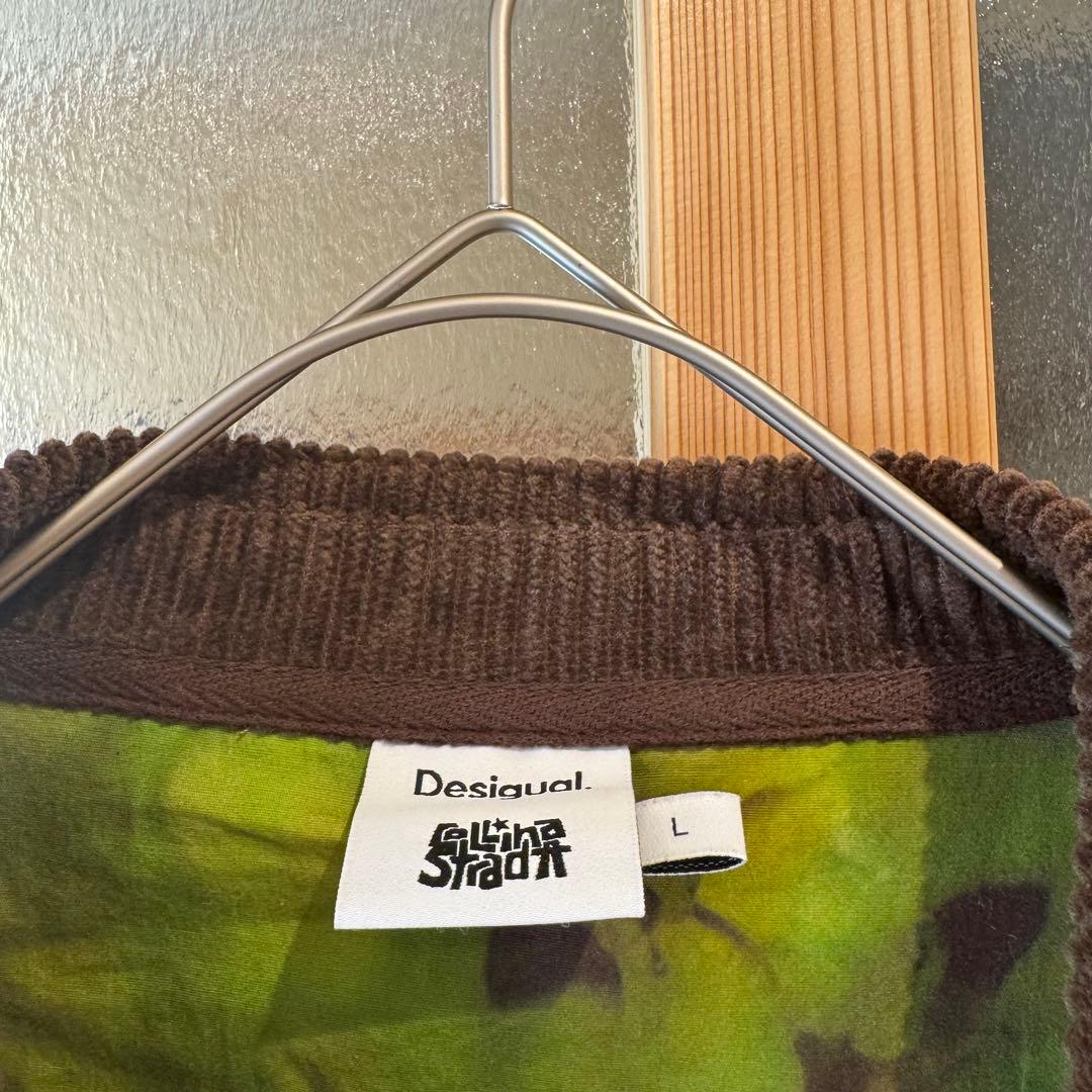 美品♡デシグアル　コリーナストラーダ　花　ブラウン　ジャケット　カバーオール