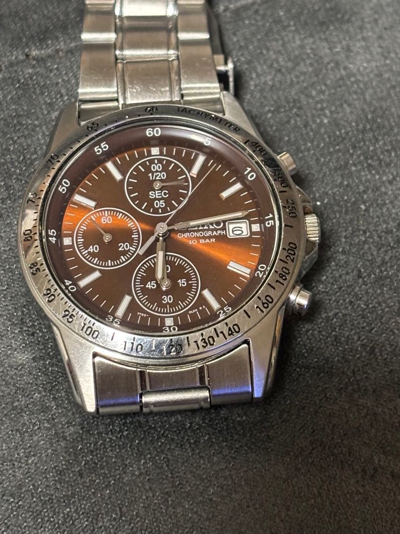 稼働品　SEIKO クロノグラフ クオーツ　腕時計