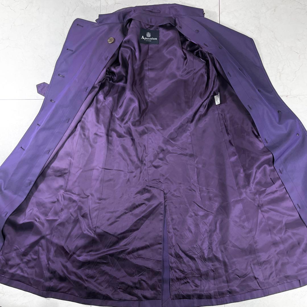 ✨未使用級 アクアスキュータム 希少カラー トレンチコート ライナー チェック