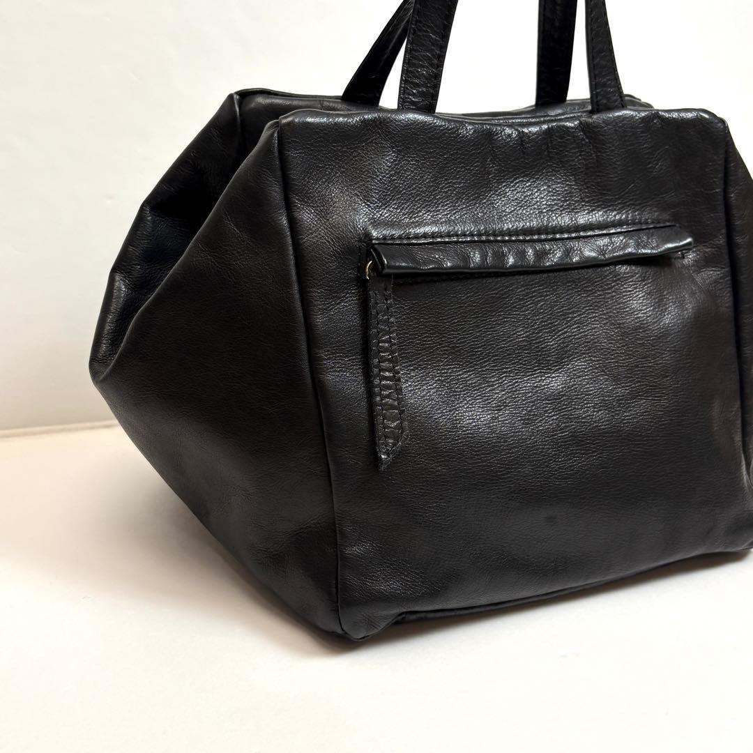 レバジック　les basiques レザースクエアバッグ　ブラック