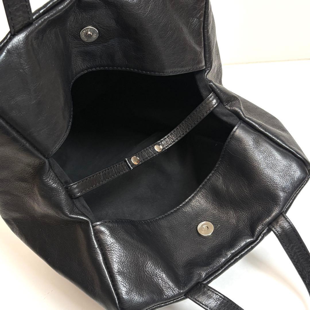 レバジック　les basiques レザースクエアバッグ　ブラック