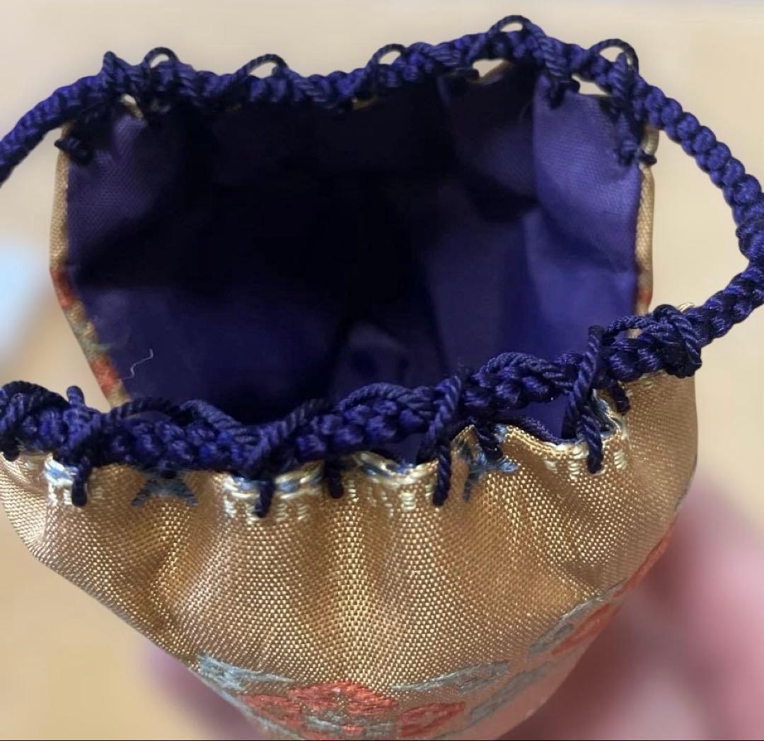 【茶道具】茶入れ（肩つき）と仕覆（古代名物裂 加比丹段花紋）