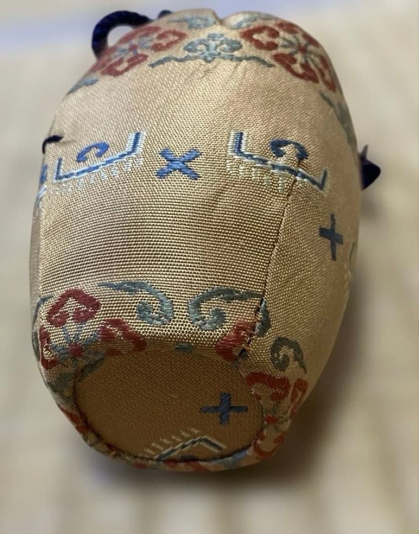 【茶道具】茶入れ（肩つき）と仕覆（古代名物裂 加比丹段花紋）