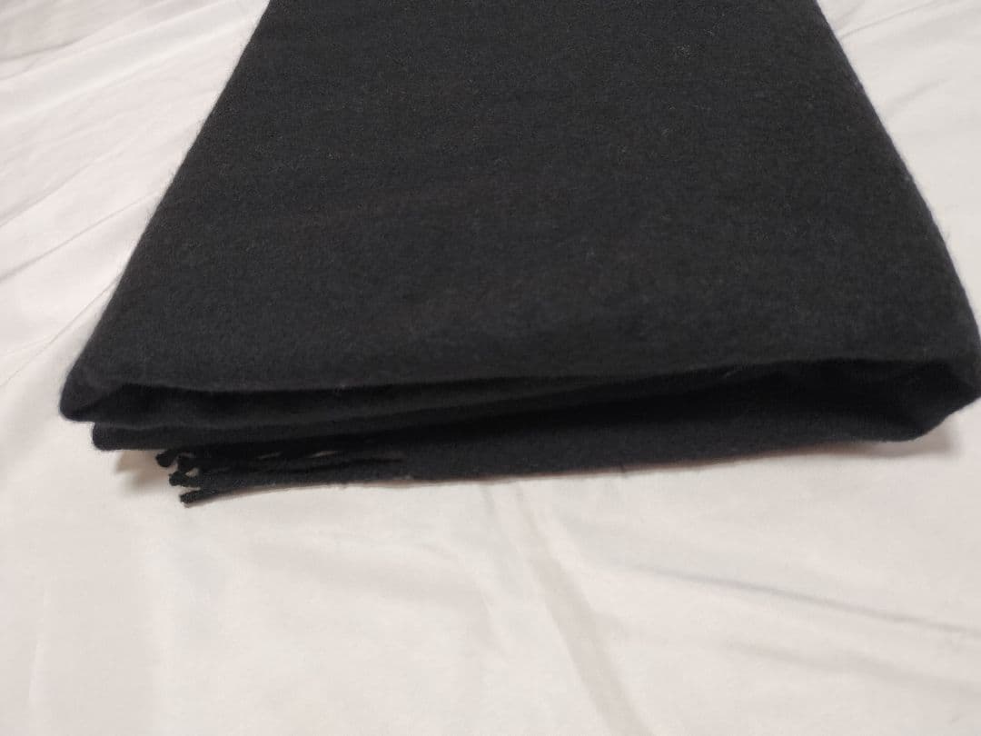 ジョンストンズ　大判カシミヤ100ストール　　　　 ブラック