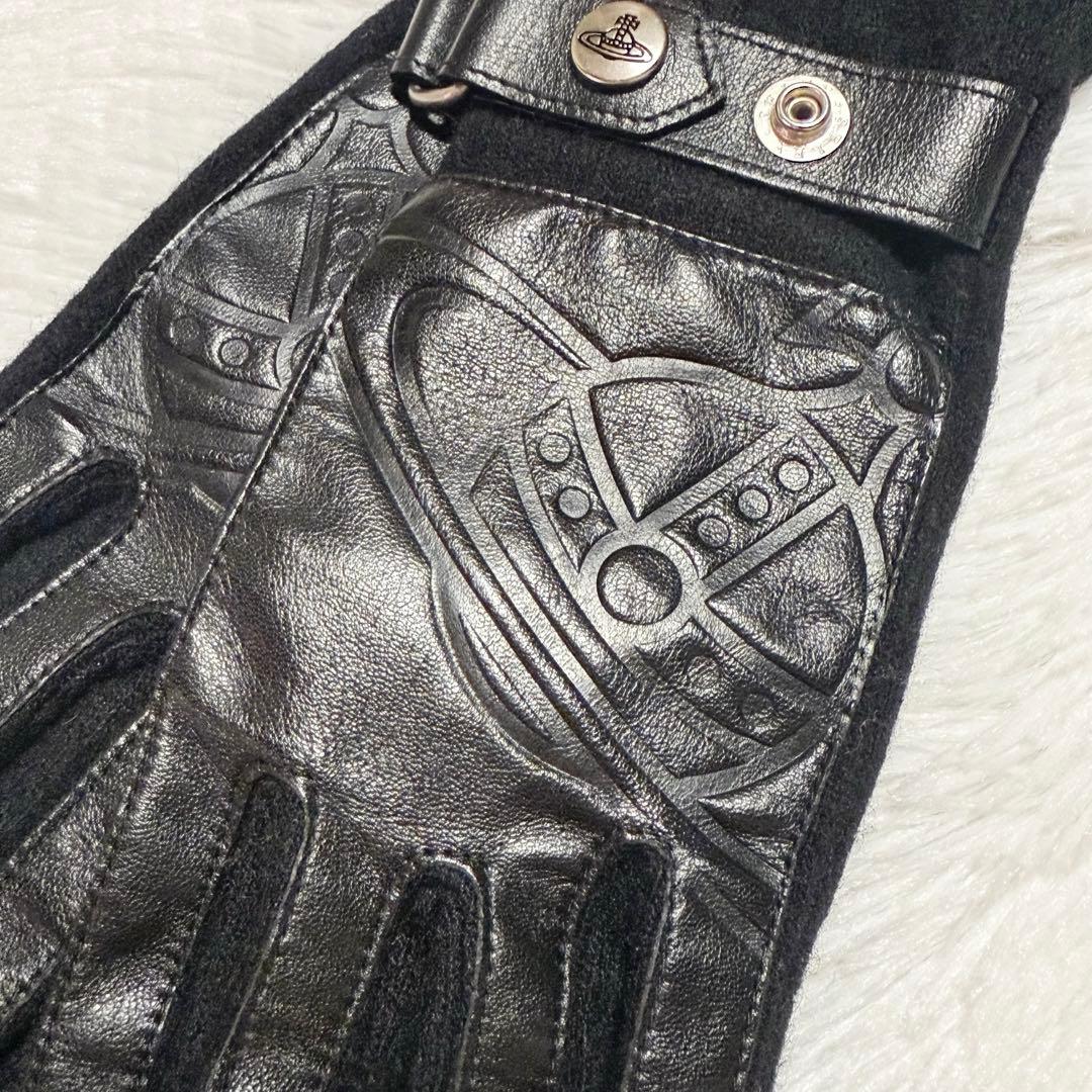 Vivienne Westwood レザー　手袋　オーブ　型押し