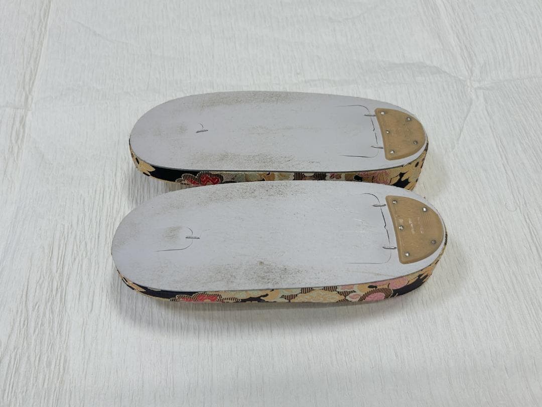 七五三セット　祝帯ペアセット　黒・金　Lサイズ（中～大）　草履21cm　箱入り