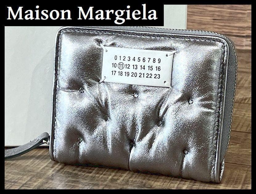 未使用保管品 メゾンマルジェラ グラムスラム ナッパレザー スモール ウォレット
