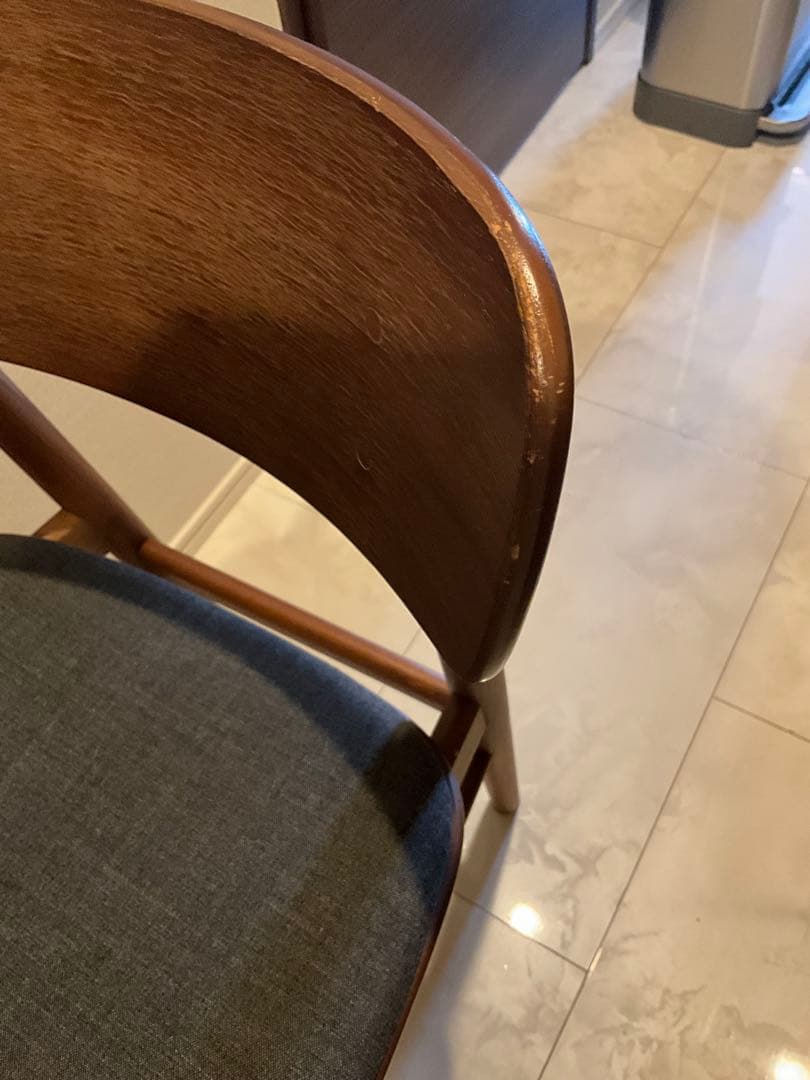 無印良品 ラウンドチェア ダイニングチェア ウォールナット