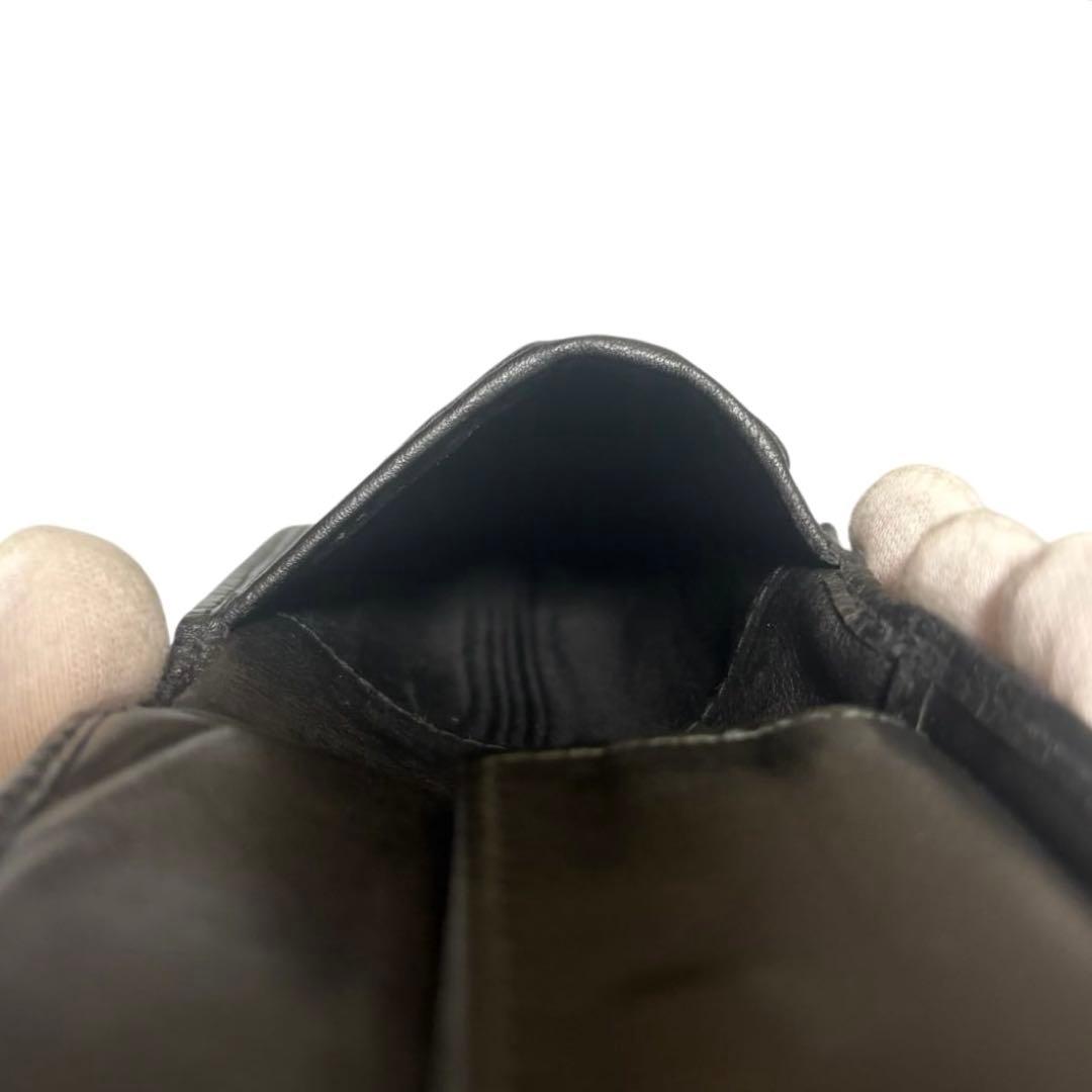 グッチ　長財布　シマレザー　ブラック　GG柄　インターロッキング　ロゴプレート