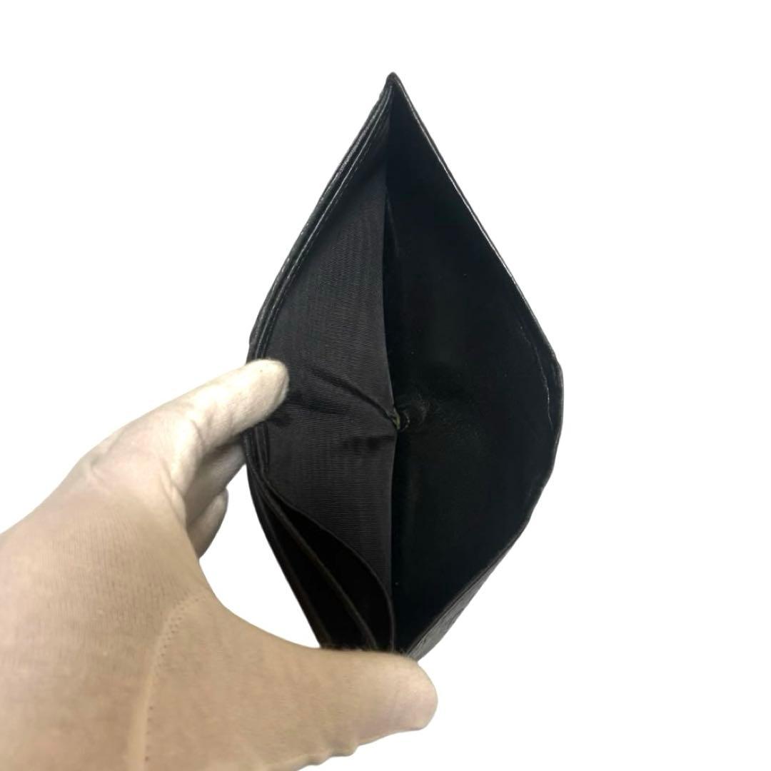 グッチ　長財布　シマレザー　ブラック　GG柄　インターロッキング　ロゴプレート