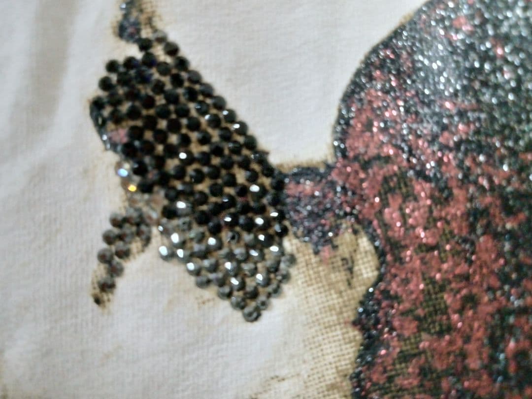 ルグランブルー　ラインストーンスカルタンクトップ