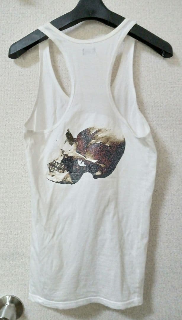 ルグランブルー　ラインストーンスカルタンクトップ