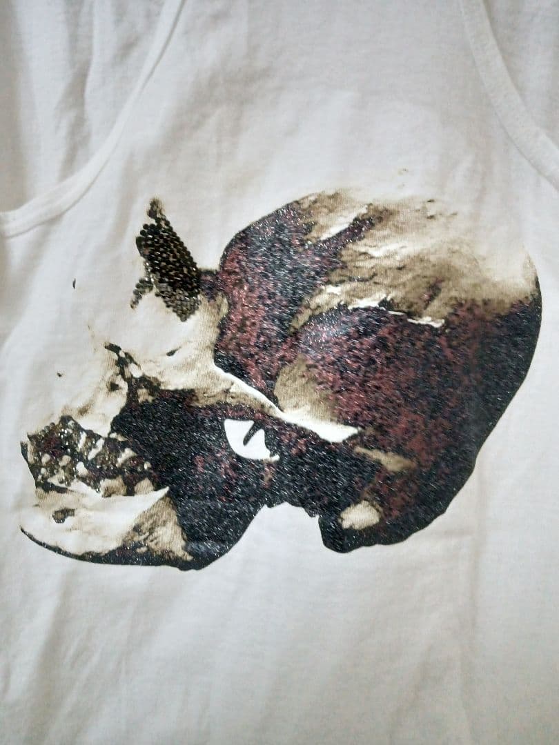 ルグランブルー　ラインストーンスカルタンクトップ