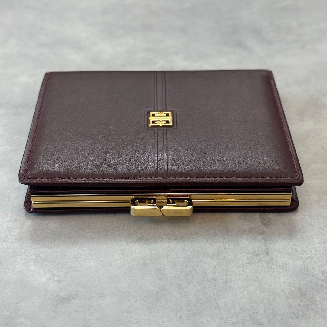 GIVENCHY 4Gロゴモチーフ がま口 二つ折り財布 コンパクトウォレット①