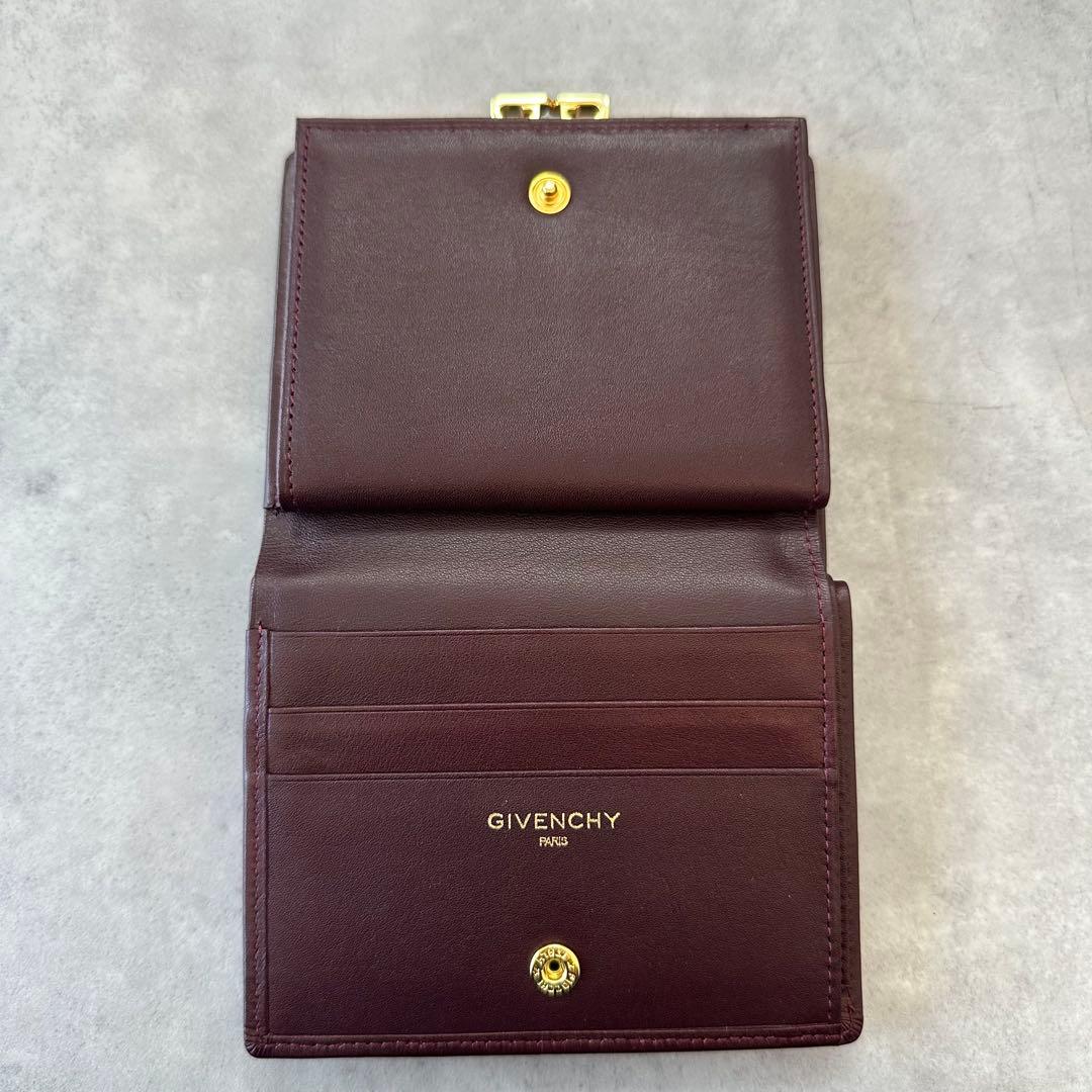 GIVENCHY 4Gロゴモチーフ がま口 二つ折り財布 コンパクトウォレット①