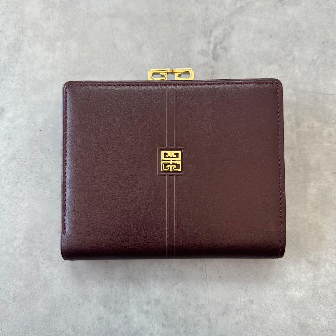 GIVENCHY 4Gロゴモチーフ がま口 二つ折り財布 コンパクトウォレット①