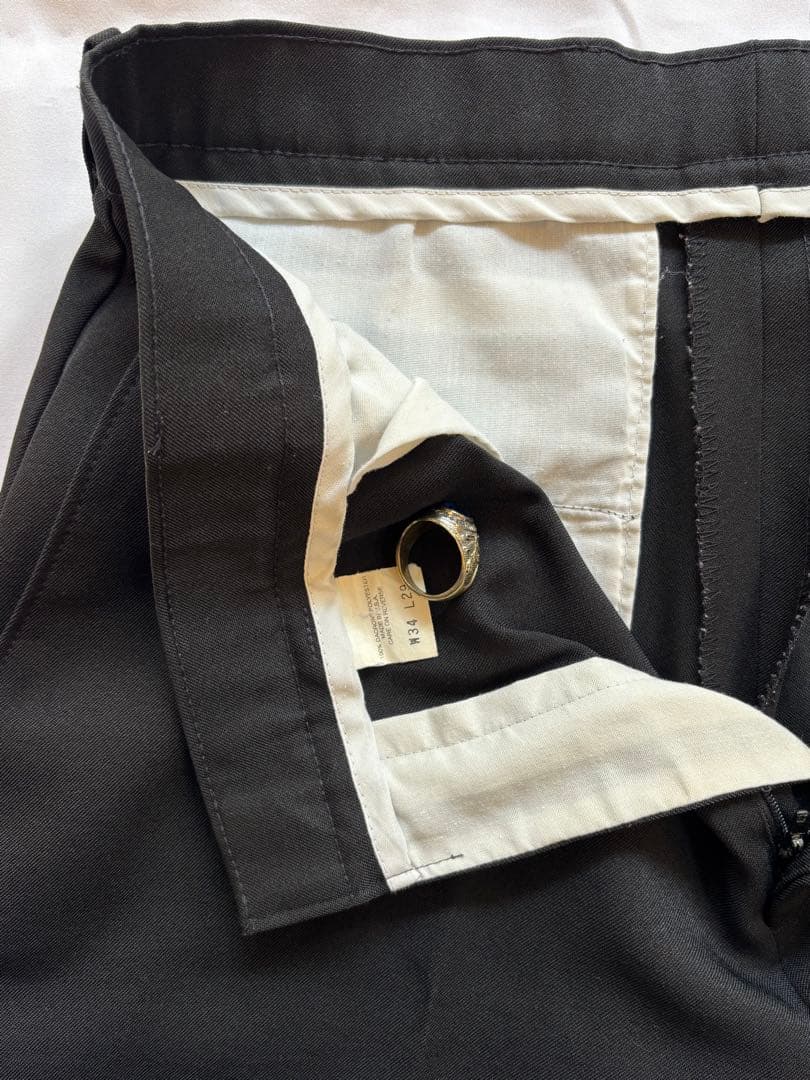 Levi'sアクションスラックス ブラックmade in USA 34×29