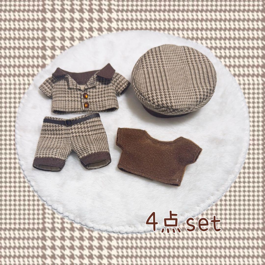 グレンチェックスーツ4点セット