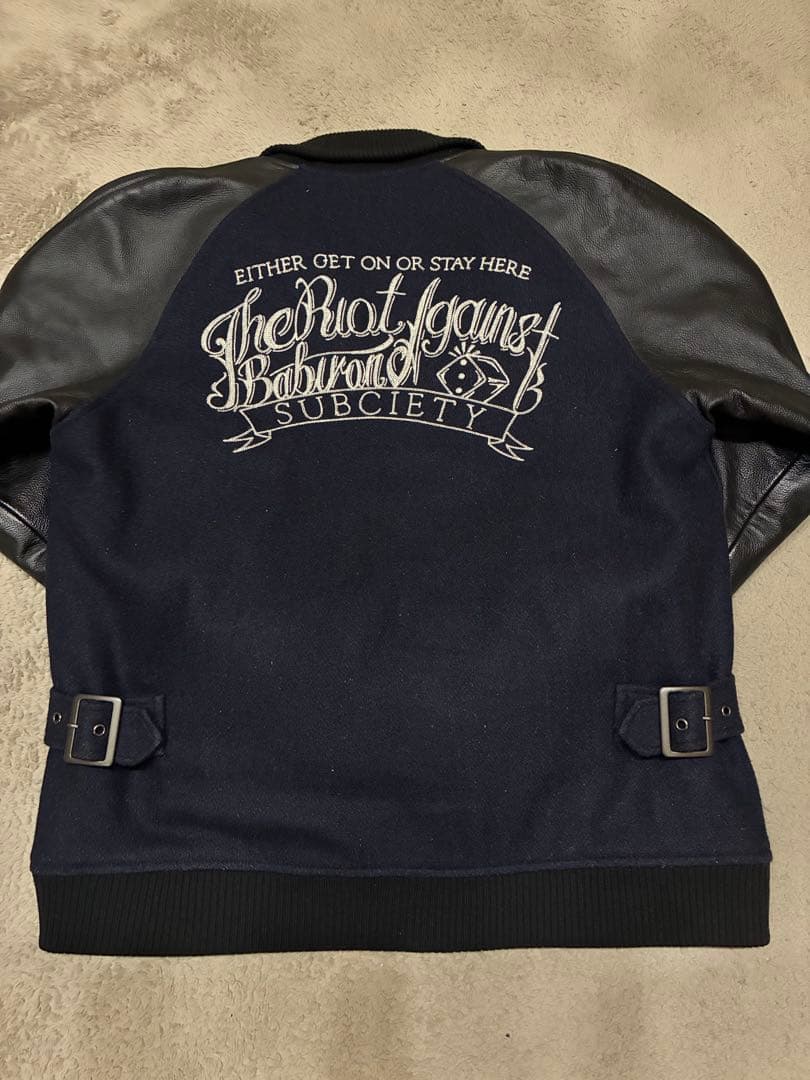 Subciety スタジャン L ネイビー