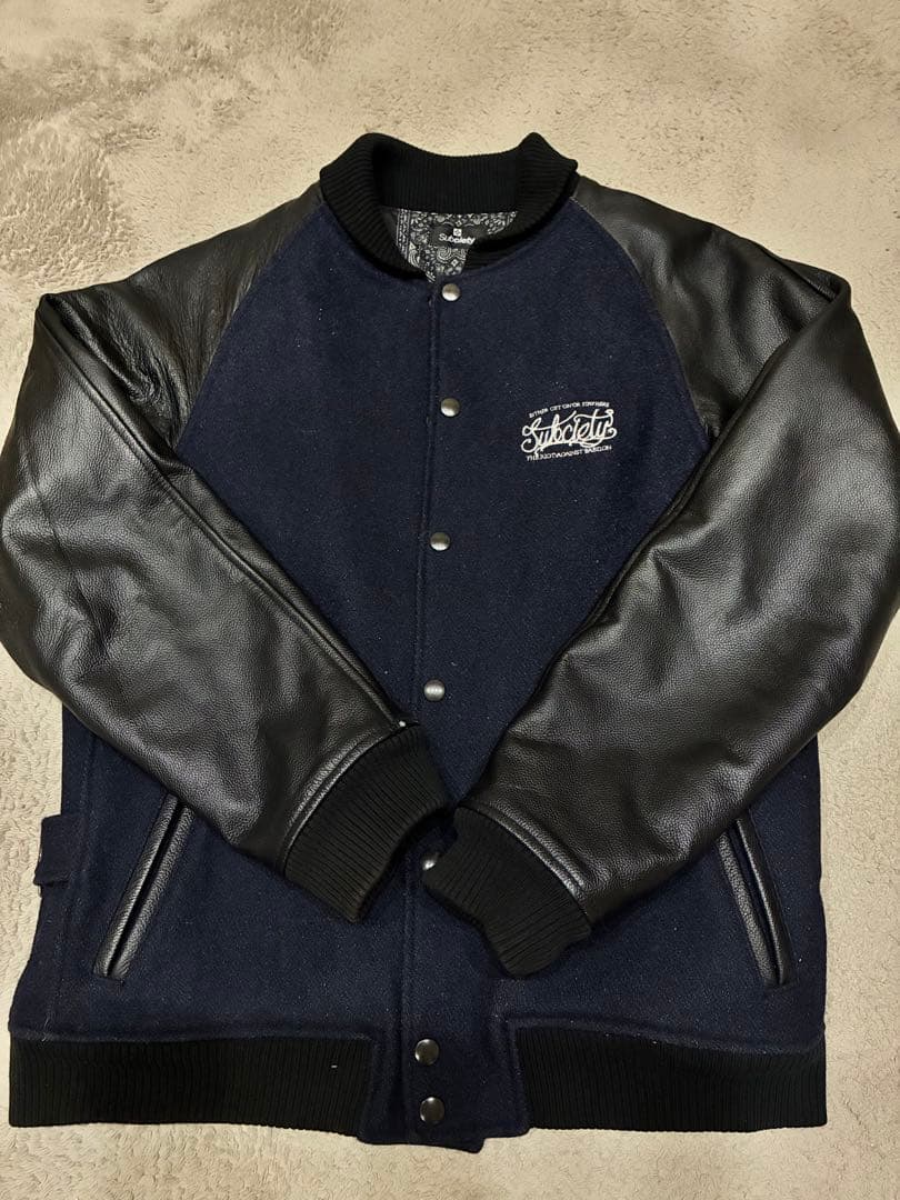 Subciety スタジャン L ネイビー