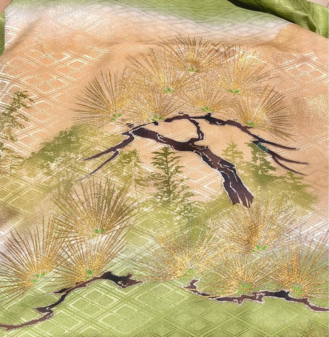 七五三 5歳　男の子　抹茶色　羽織　着物　袴　セット 753 5才　五歳　男児