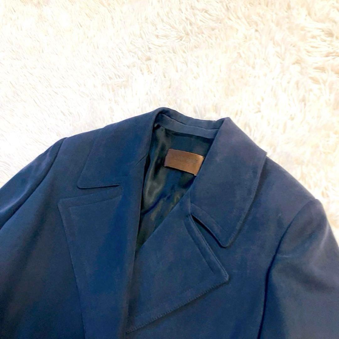 【マキシ丈】LOEWE チェスターコート　ネイビー　40　テーラードコート