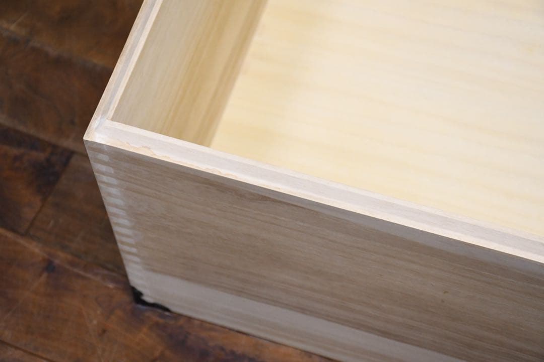 EGK6 未使用保管品 総桐 収納ケース 3段 キャスター付き 押入れ収納