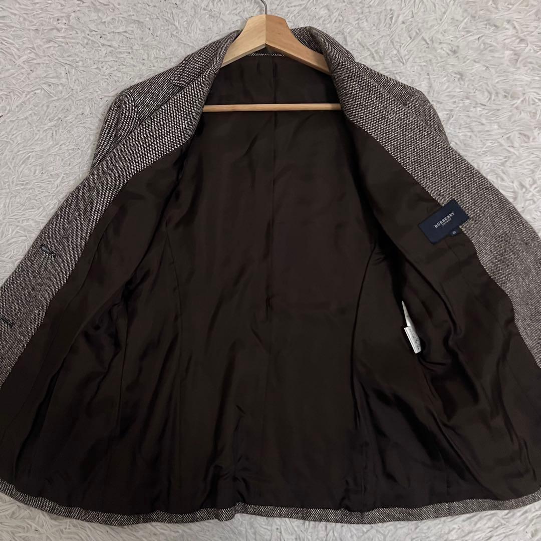 極美品✨大きいサイズ バーバリーロンドン ジャケット ツイード シルク 42 茶