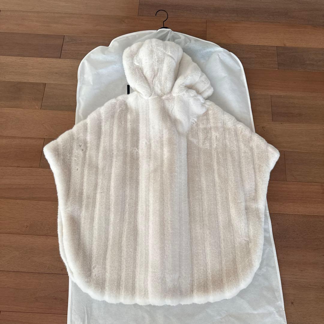 LEMONPLET フード付きポンチョ ホワイト