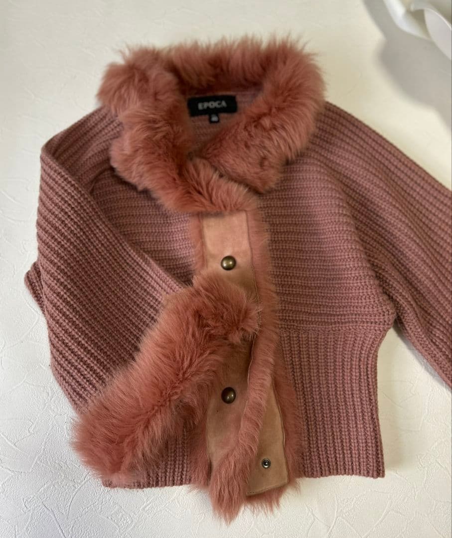 ★希少★エポカ EPOCA ニットファー ニットコート ピンク