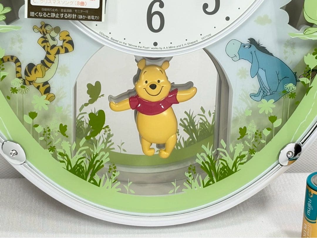 リズム 掛け時計 4MN523MC03 電波 くまのプーさん からくり時計